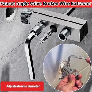 Faucet Angle Valve Broken Wire Extractor Thread Pipe Head Screw Remover Tool Plumber Tools For Household