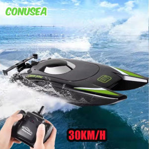 30Km/h Racing Boat 2.4G Radio controlled Rc Boat High Speed Speedboat 20Mins 2Ch Dual Motor Waterproof  Ship Boys Christmas gift