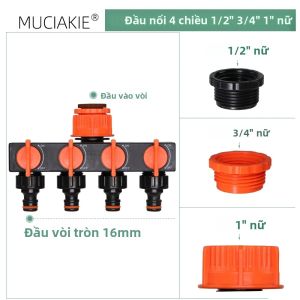 Kết Nối Nhanh Cao Su Nhựa Khớp Nối Adapter Cho 1/4 3/8 1/2 3/4 Hệ Thống Thủy Lợi Ống Ống Van Tắt