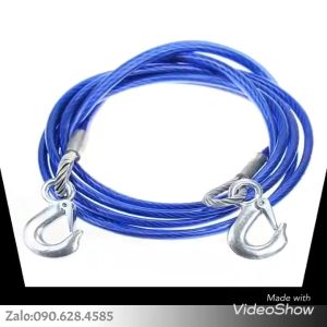 Dây cáp cứu hộ dây cáp thép cứu hộ ô tô xe hơi lõi thép dài 5m chịu lực kéo lớn 7 tấn
