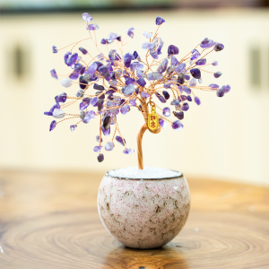 Natural Crystal Tree Good Luck Decoration Wealth Attraction Moving House Gift Box Chinese Style Home Decor Ornament Crystal Plant