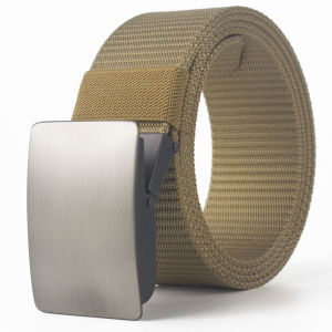 New High-End Canvas Nylon Belt Mens Casual Versatile Durable Waist Belt Simple Workwear Trendy Belt for Youth And Middle-Aged
