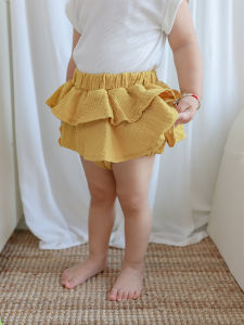 Outwear Cake Skirt Trousers Bud-Shaped Pants Pleated Skirt Baby Girl Baby Summer Cotton Yarn Clothes 6-12 Months 1-2 Years Old