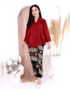 ALLIAN FASHION - Kebaya Encim Modern Katun Laser Senada kebaya wanita Terbaru