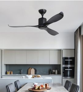 CHNT Ceiling Fan 42 Inch 220V DC Inverter Motor 6 Speeds Silent Flush Mount Dual Control for Dining Room Livingroom Bedroom Nordic Modern