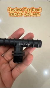 Tee Konektor 20mm Drat 1/2 inch untuk menyambungkan uniring aerasi  16/25 mm