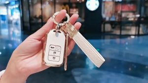 AutoHome เคสกุญแจรีโมทรถยนต์ TPU สำหรับ Honda Civic CRV HRV BRV City Accord 2014-2024 E85