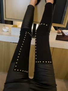 กางเกงขายาวทรงเข้ารูปเอวสูง ทรงสลิมฟิต กางเกงขายาวทรงปากกาสำหรับผู้หญิง กางเกงขายาวทรงสลิมฟิตสำหรับผู้หญิง แฟชั่นฤดูใบไม้ร่วง 2023