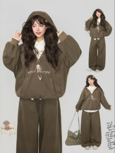 KEIKO | Bộ Áo Khoác & Quần Tracksuit Có Mũ Trùm Của American Vintage