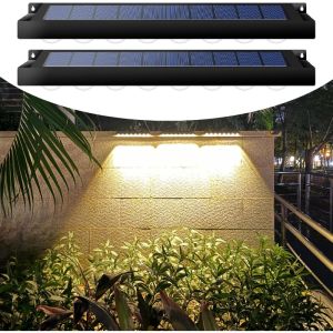 Solar Fence Lights Solar Sign Lights Outdoor Automatic Charging on/Off Light Switch for Gardens Porches Patios Decks Fencescapes