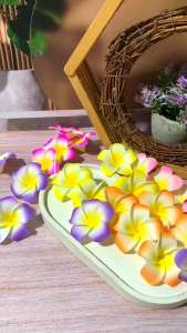 Bunga hiasan kamboja spon artificial flower ukuran 4cm per-12pcs