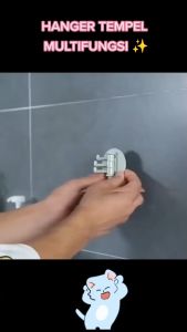 Gantungan Tempel 3 Kait / Gantungan Hook 3 Cabang / Gantungan Hook Kait Kaitan Pel Sapu Kamar Mandi Dapur / Gantungan Dinding Kamar Mandi Serbaguna