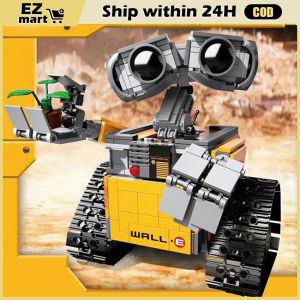 687pcs WALL· E Robot Model Children Puzzle High-tech App Rc Robot Motor Functions Building Block Action Figure Assembly Model for Children Particle Building Toys