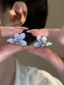 Hoa Tai Bướm Màu Xanh Lục Chấm Bi S925 Bạc Kim Thời Trang Mùa Hè Cho Nữ Trang Sức Phụ Kiện Mới 2023