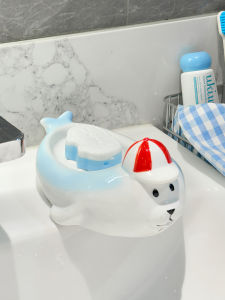 Creative Ceramic Soap Dish Cute Draining Soap Holder for Bathroom And Kitchen Sink Handmade Seals Soap Box Storage Rack