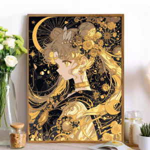 Acrylic Paint By Numbers Sailor Scout Painting By Numbers on Canvas Coloring By Number for Adults Paint Digital Art