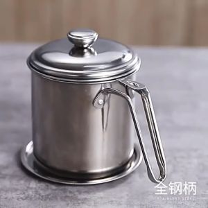 Stainless Steel 1.4L/1.3L/1.8L Oil Strainer Pot Container Jug Storage Can With Filter Cooking Oil Pot