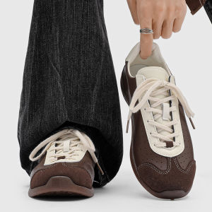 Mens Brown Leather Lace-Up Oxford Shoes Breathable Perforated Retro Design Summer Casual Shoes Comfortable Rubber Sole