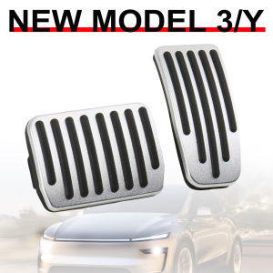 for Tesla Performance Pedal Pads Cover Foot Aluminum Non-Slip Pedals for Tesla Model 3 Y and Model Y Juniper Model 3 Highland
