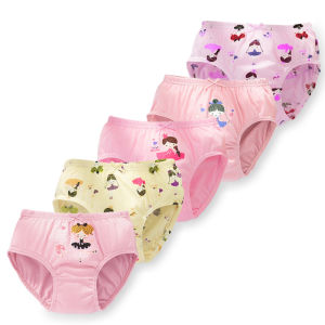 5/10Pieces Children Triangle Underwear Cotton Comfortable Girls Panties Beautiful Ballet Dancer Printed Briefs For Toddler Girl