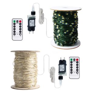 LED String Light Green Wire Fairy Lights Christmas Garland For New Year Christmas Tree Party Street Home Decoration