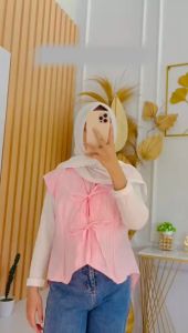 Blaire vest Salur Bahan Katun Salur