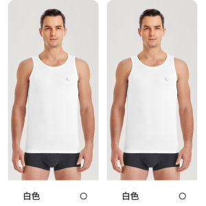 Langsha Mens เสื้อกั๊กผ้าคอตตอน แขนกุด ระบายอากาศได้ดี หลวม ฟิตเนส เสื้อกล้าม ฤดูร้อน ชุดชั้นในกีฬาชั้นฐานชิ้นเดียว