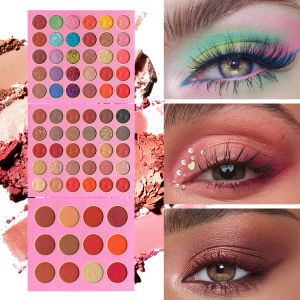 พาเลทอายแชโดว์ 72 สี โทนชมพู บอร์ดสี ชิมเมอร์ แมท นู้ด ธรรมชาติ ออลอินวัน สำหรับงานคาร์นิวัล มาร์ดิกราส์ คริสต์มาส งานแฟนซี