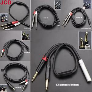 For IPhone 3.5mm USB Type C to Dual 6.35mm Jack Input Audio Cable for Laptop Mixer Audio Connection of Mixer Electronics Part