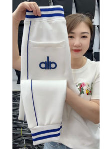 กางเกงวอร์มกีฬาผ้าถักปักลายสไตล์ยุโรปคุณภาพสูงสำหรับผู้ชาย ฤดูใบไม้ร่วง 2025 กางเกงขายาวทรงหลวมสบาย ๆ ลำลอง