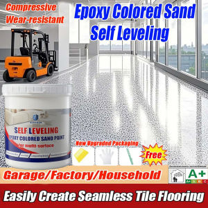 GDRAGON Self Leveling Imitation Marble Epoxy Colored Sand Floor Paint Bathroom Ceramic Tiles Cement Floor Tiles Waterproof and Anti-skid