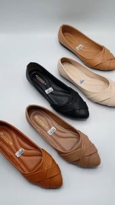 Gratica Sepatu Wanita Flat Shoes Lancip Variasi Silang SL B05