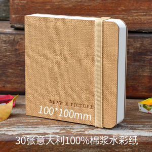 Pure Cotton Watercolor Sketchbook Portable Mini Travel Journal Book for Acrylic Markers Speed Drawing 300g Medium Texture