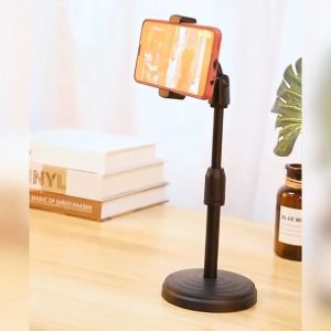 Giá đỡ kẹp điện thoại livestream đế tròn nặng không đổ để quay video ghi hình xem phim học trực tuyến xoay 360 độ