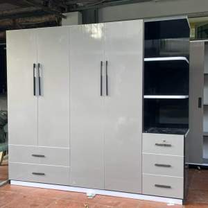 Tủ nhựa đài loan 4 cánh liền kệ 205x180x47