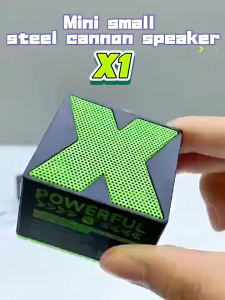 Clickkk ShirkMini Bluetooth Speaker X1 with 360° Stereo Sound and 2.5 Hours Playtime Available in Green and Yellow