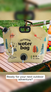 8L Portable Water Storage Bag Foldable Food Grade Large Capacity Drinking Water Bucket Camping Outdoor Hiking Lightweight Drinking Water Bag