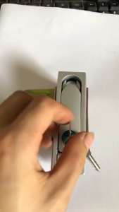 MS 712-1 Kunci Panel Push Lock Box Lock 150x38mm Silver Doff Tanpa Lubang Kunci Tanpa Anak Kunci