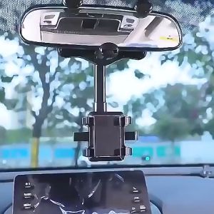 Gantung Spion Holder Mobil Holder Hp Mobil Stabil Rotasi 360° Secara Horizontal dan Vertikal Holder Kaca Spion Tempat Handphone Fleksibel