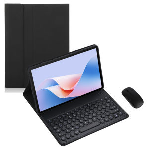Bao Da Bàn Phím Bluetooth Lenovo Idea Tab Pro/Pad Pro 12.7 Inch 2025 Nút Bấm Tròn Chất Liệu Da PU Khung Bao Phủ Toàn Diện Kèm Chuột