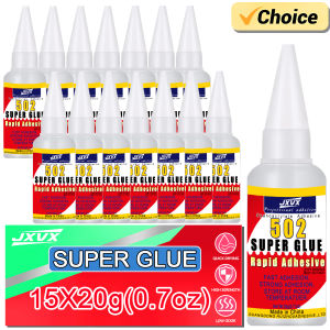 1-15 PCs 502 Super glass glue: Quick-setting cyanoacrylate adhesive for leather rubber wood and metal precision bonding strong transparent and invisible liquid glue includes a dispenser.