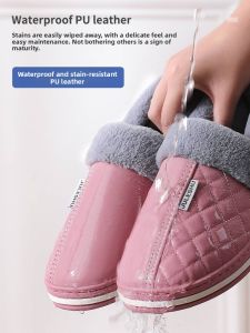 MONLEYTA | Waterproof Non-Slip Cotton Slippers For Elderly Outdoor Wear With Heel Winter Specialization Comfortable Soft Material