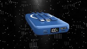 🔥SG Stock🔥10000mAh Mini Lightweight Magnetic Power Bank bulid in 4 Cable 5W Wireless Charging Light Portability Power bank