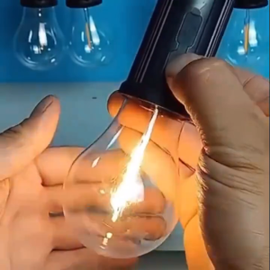 Rechargeable LED Solar Camping Light Bulb 3 Modes Retro Lighting for Camp Hiking Indoor Emergency Use 2 Charging Modes Retro Light Bulb