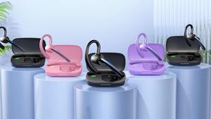 New Bee | New Bee M54 Wireless Bluetooth Headset Headphone Noise Cancelling Earpiece Dual-Mic Mute Handsfree Earphones for Girls Office