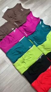 Bộ tập Gym Yoga hãng NAQI 297 vải dệt mịn co dãn tốt Quần dài Bra mút rời