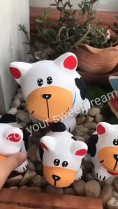 ตุ๊กตาจัดสวน ตุ๊กตาแต่งสวน ตัวใหญ่ 1 ชุด 4 ตัว ตัวใหญ่ 1 ตัว ตัวเล็ก 3 ตัว ตุ๊กตาหมา ตุ๊กตาเซรามิค แต่งบ้าน