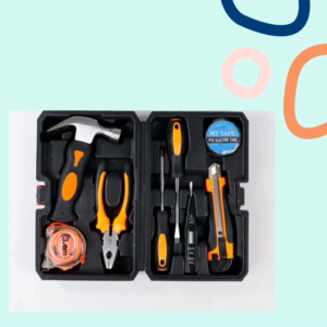 COD BEST SELLER Alat Set Perkakas Tang Palu Obeng Cutter Meteran 8in1 / Alat Tukang kayu Bangunan set boks kotak penyimpanan paket lengkap