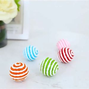 ลูกบอลแมว ลูกป่านศรนารายณ์ ของเล่นแมว ของเล่นเคี้ยว สีสุ่ม ดึงดูดความสนใจของแมว