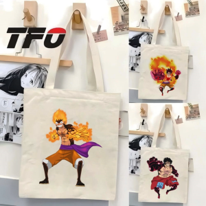 TFO Tote Bag One Piece the Straw Hat Pirates Monkey D. Luffy Versatile Ideal for College School